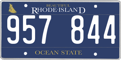 RI license plate 957844