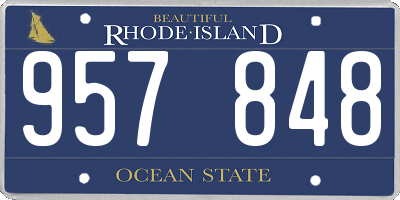 RI license plate 957848