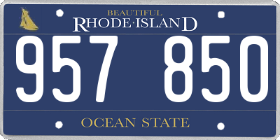 RI license plate 957850
