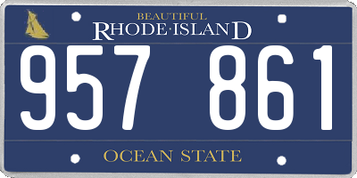 RI license plate 957861