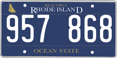 RI license plate 957868