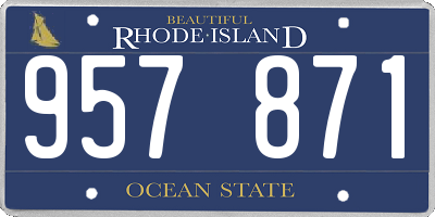 RI license plate 957871
