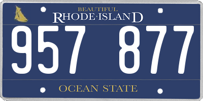 RI license plate 957877