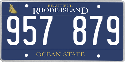 RI license plate 957879