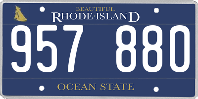 RI license plate 957880