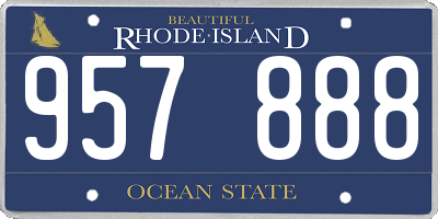 RI license plate 957888