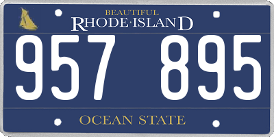 RI license plate 957895