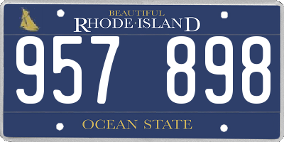 RI license plate 957898