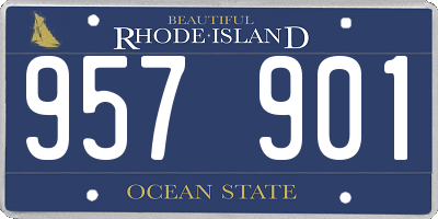 RI license plate 957901