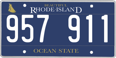 RI license plate 957911