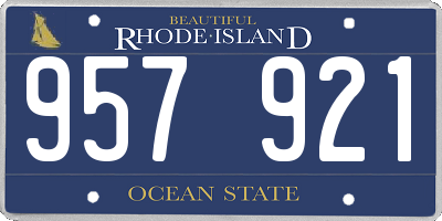RI license plate 957921