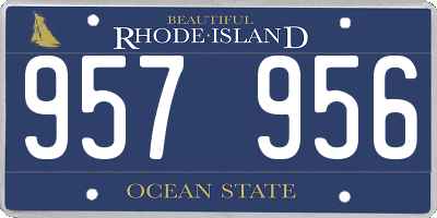 RI license plate 957956