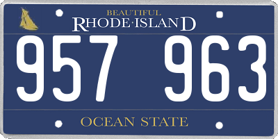 RI license plate 957963