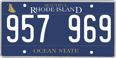 RI license plate 957969