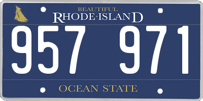 RI license plate 957971