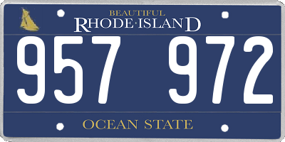 RI license plate 957972