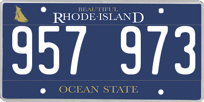 RI license plate 957973