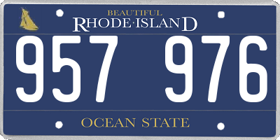 RI license plate 957976