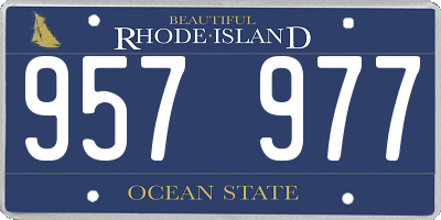 RI license plate 957977