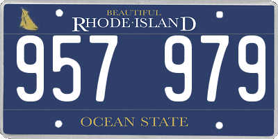 RI license plate 957979