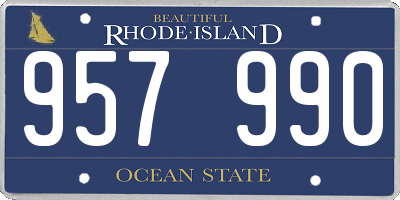 RI license plate 957990