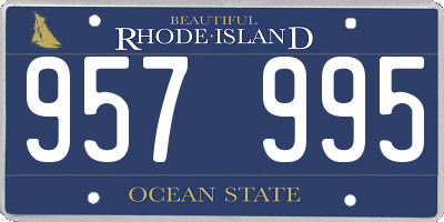 RI license plate 957995
