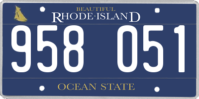 RI license plate 958051
