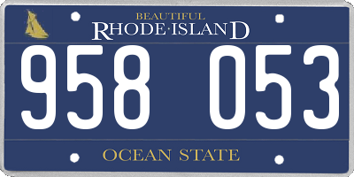 RI license plate 958053