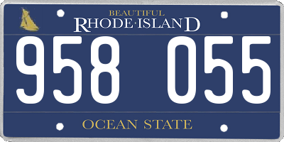 RI license plate 958055