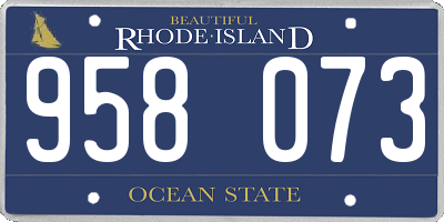 RI license plate 958073