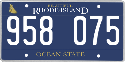 RI license plate 958075