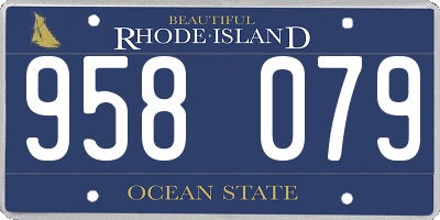 RI license plate 958079