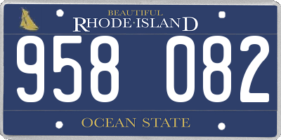 RI license plate 958082