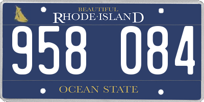 RI license plate 958084