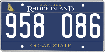 RI license plate 958086