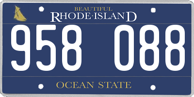 RI license plate 958088