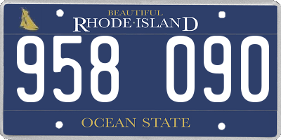 RI license plate 958090