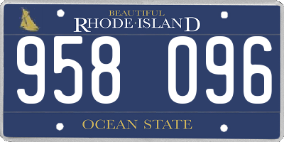 RI license plate 958096