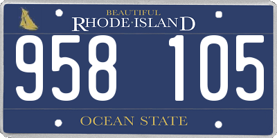 RI license plate 958105