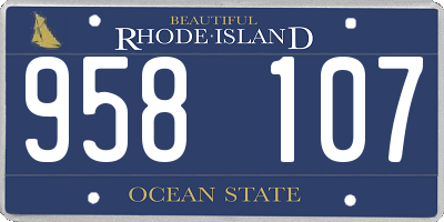 RI license plate 958107