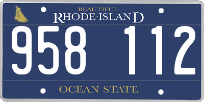RI license plate 958112