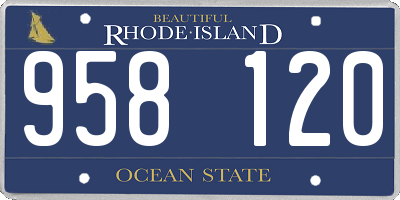 RI license plate 958120
