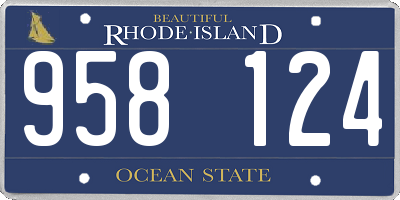 RI license plate 958124