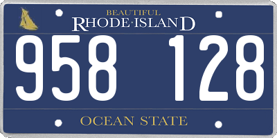 RI license plate 958128