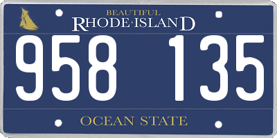 RI license plate 958135