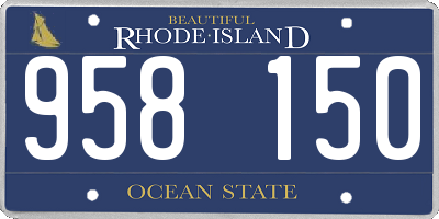 RI license plate 958150