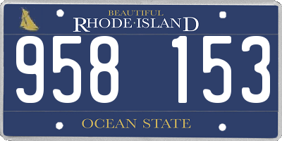 RI license plate 958153