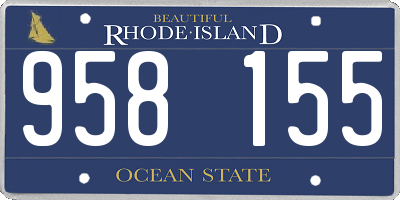 RI license plate 958155