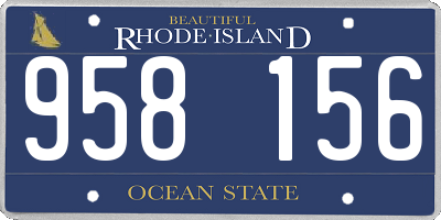 RI license plate 958156