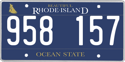 RI license plate 958157